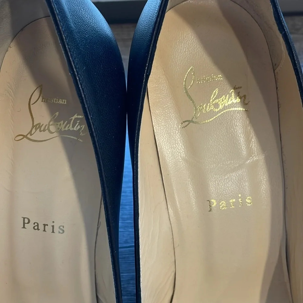 Christian Louboutin So Kate Black Napa Leather Stiletto Heels 85mm Size 39.5 - Picture 6 of 11